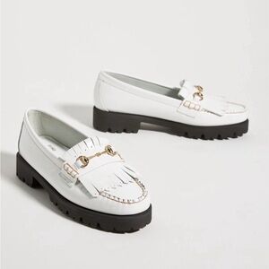 G.H. Bass Weejuns Lianna Bit Lug Loafer White Size 7.5